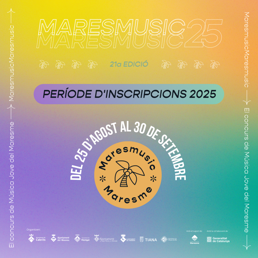 Inscripcions obertes al Maresmusic, el Concurs de Música Jove del Maresme