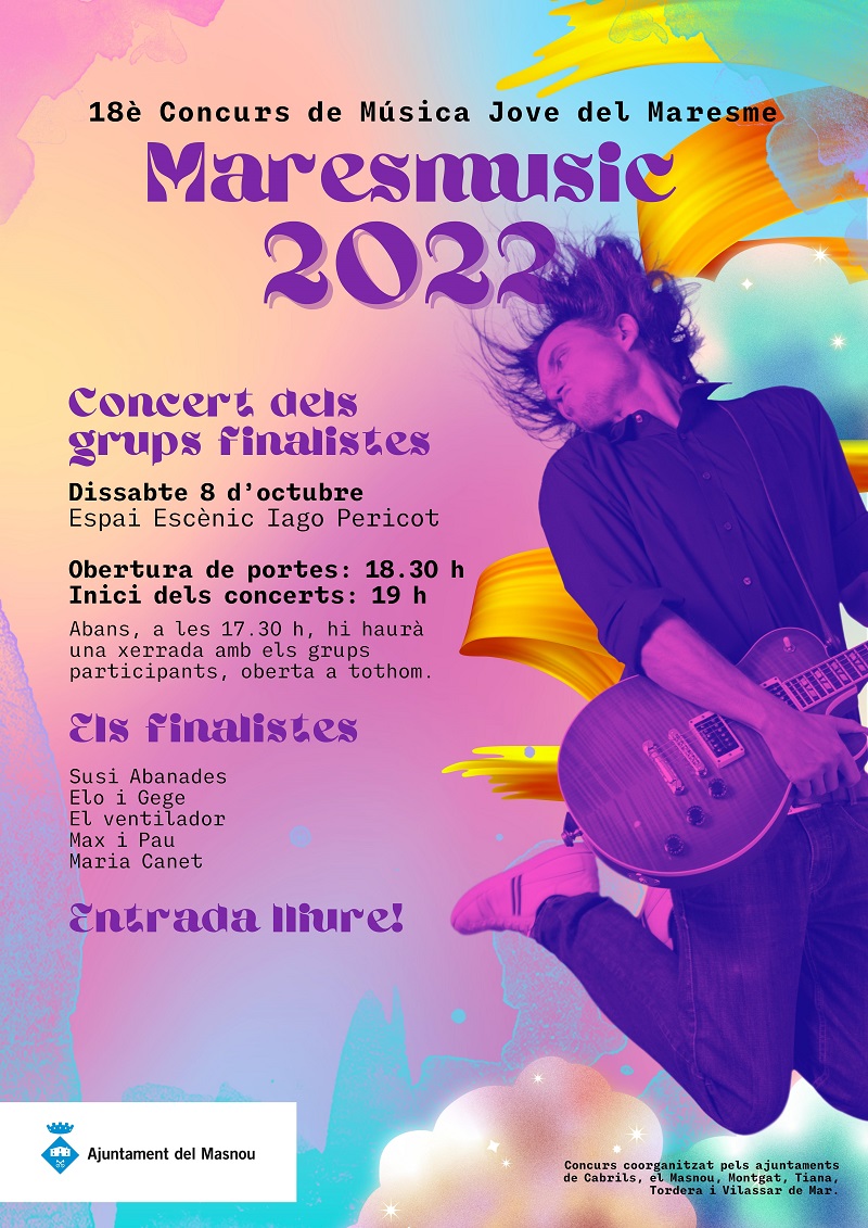 Maresmusic 2022. Cartell dels concerts al Masnou.