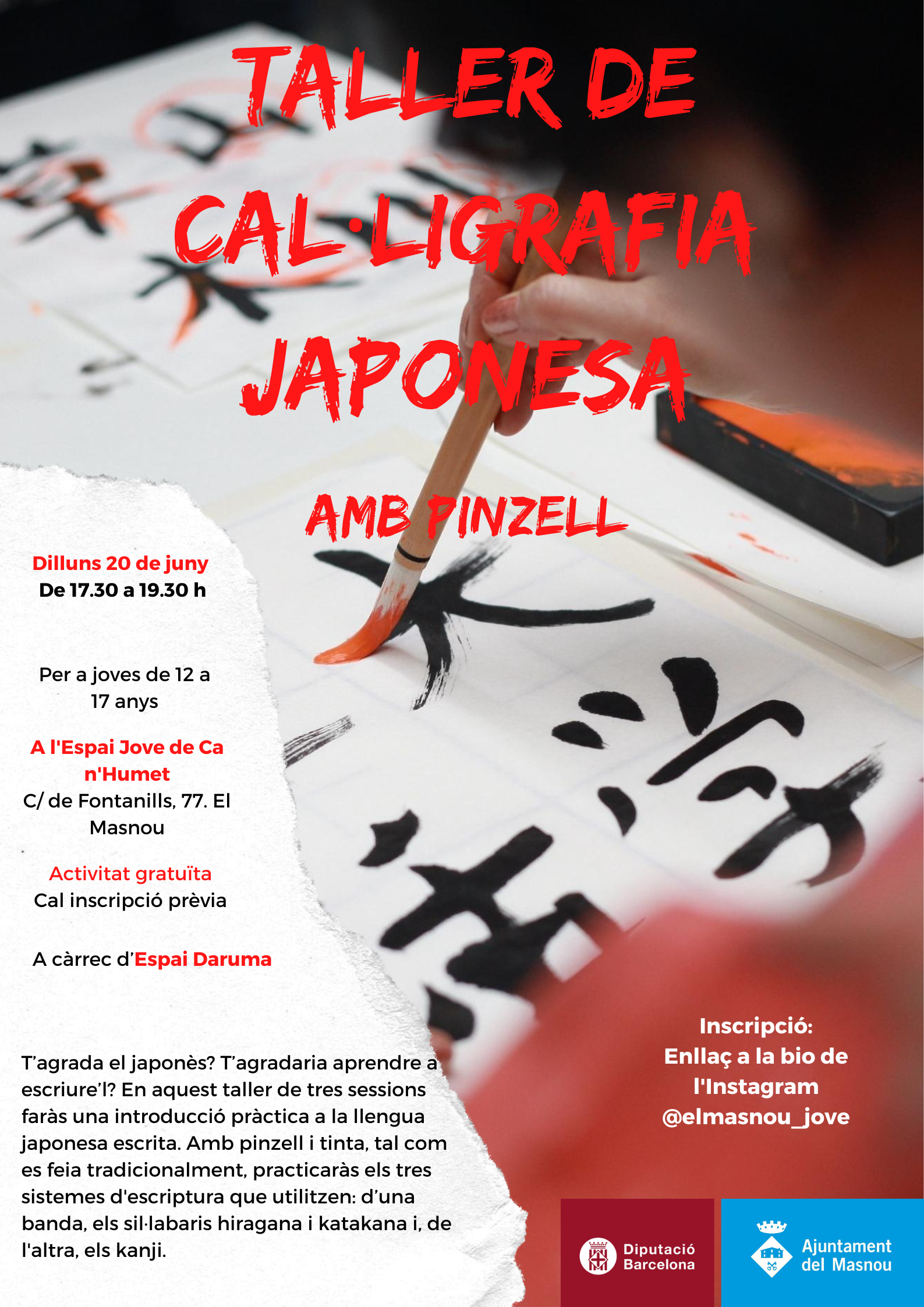 Taller de cal·ligrafia japonesa amb pinzell