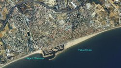 mapa google earth platges del Masnou