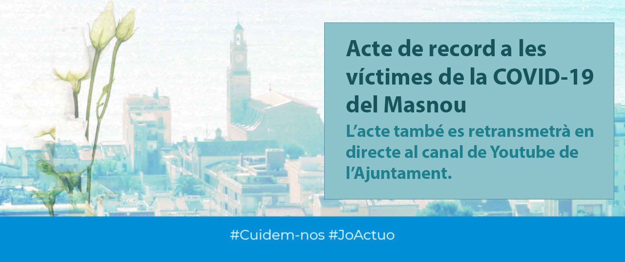 L'homenatge a les víctimes de la COVID-19 d'aquest dissabte es retransmetrà en directe