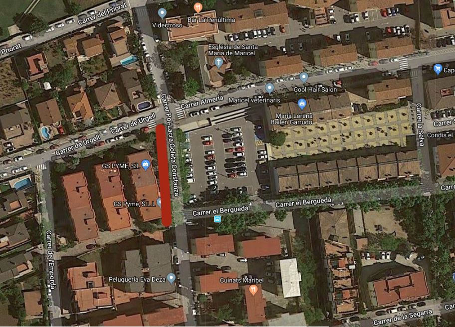 La primera actuació s'està duent a terme al carrer Pollacra Goleta Constança, entre els carrers d'Almeria i del Berguedà. 