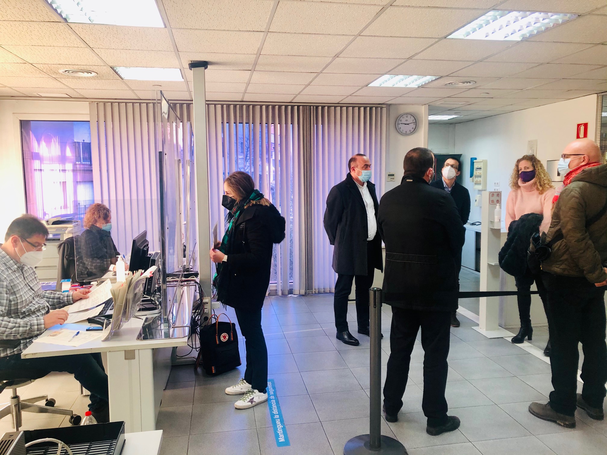 Respresentants municipals han visitat la nova oficina de l'Organisme de Gestió Tributària (ORGT) de la Diputació de Barcelona al Masnou.