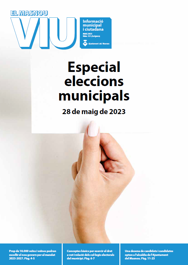 El número 151 d''El Masnou Viu' es dedica de manera monogràfica a les eleccions municipals
