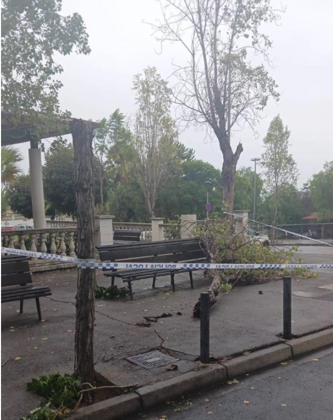 Afectacions causades per les tempestes al Masnou.