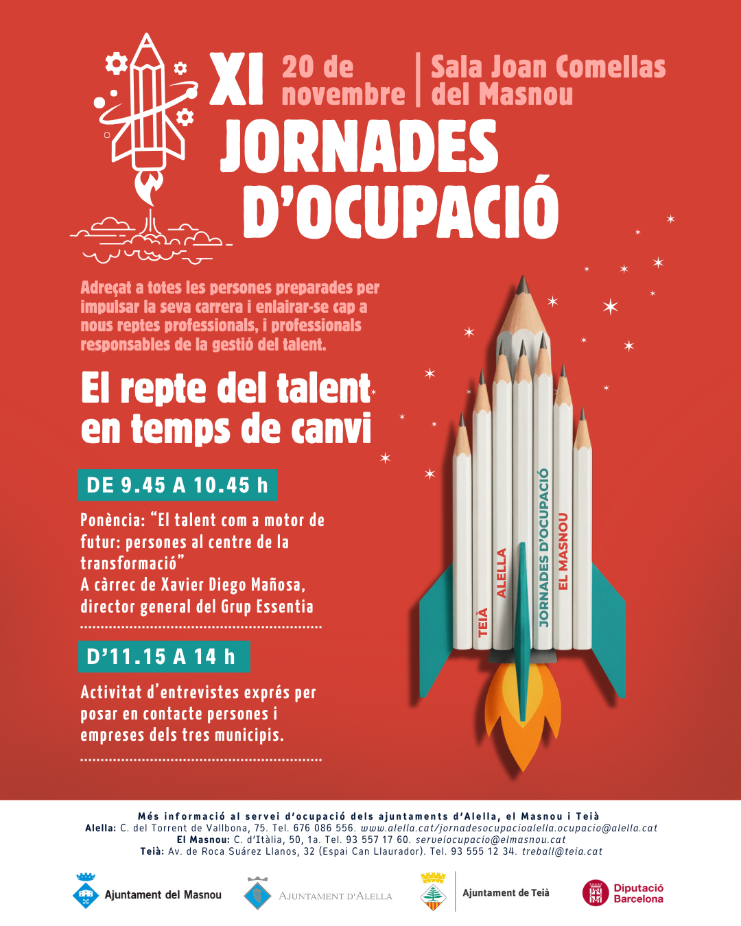 Les XI Jornades d'Ocupació abordaran el repte del talent en temps de canvi