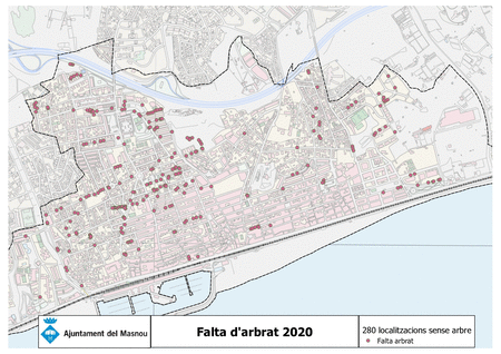 Mapa comparatiu d'escocells buits. Anys 2020-2022