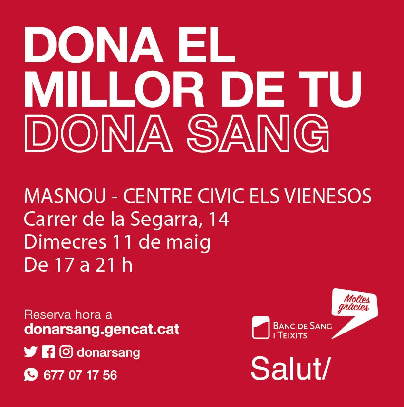 Donació de sang Masnou Maig 2022