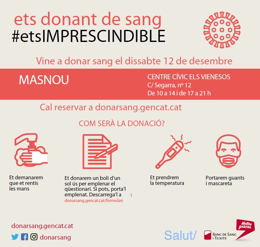 Vine a donar sang 