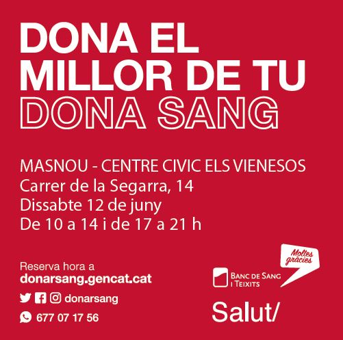 Campanya de donació de sang al Masnou