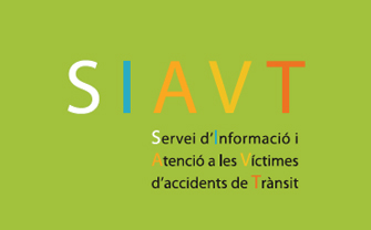 Bàner al web del Servei d'Informació i Atenció a les Víctimes d'Accident de Trànsit.