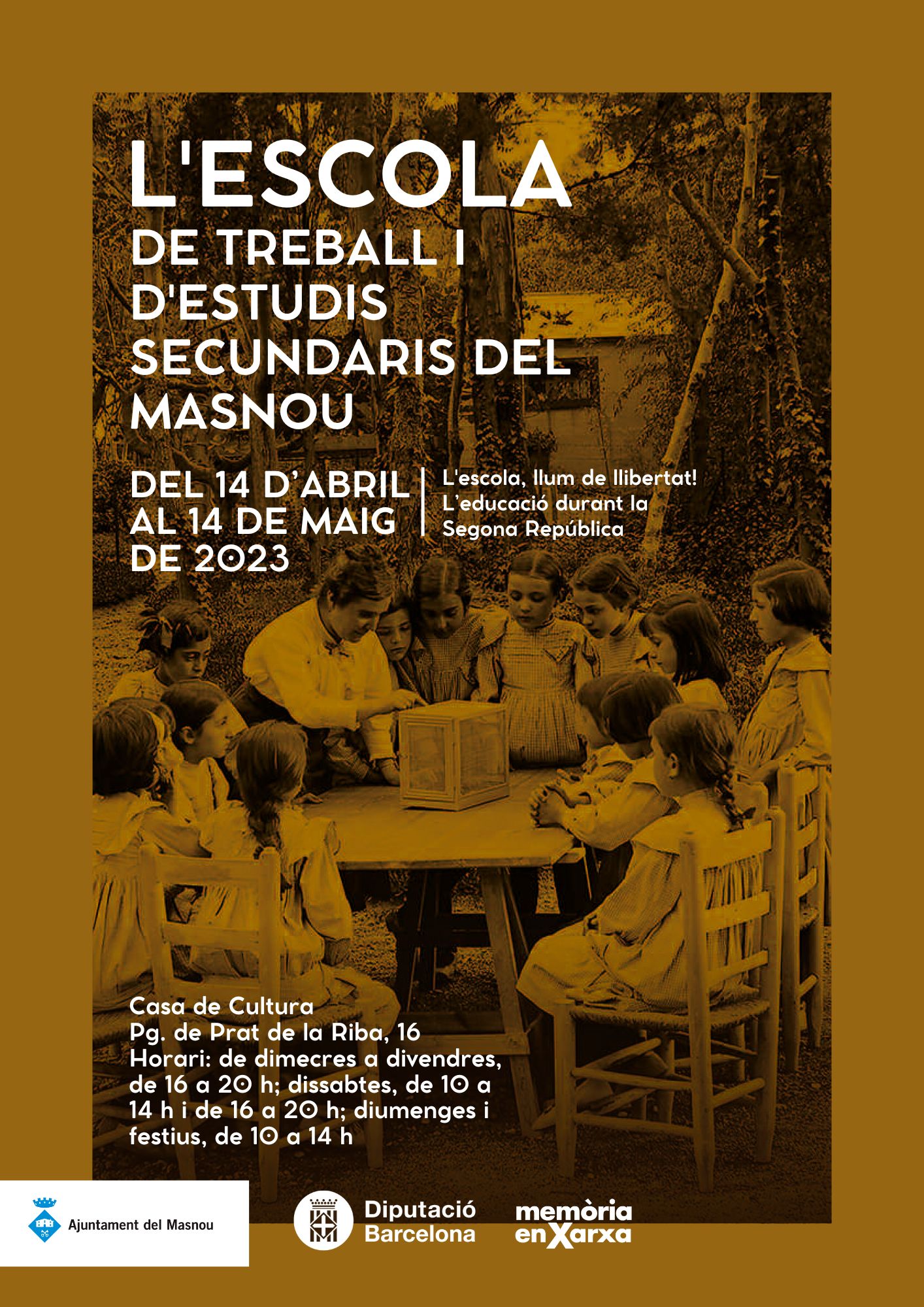 Obertura de l'exposició "L'Escola de Treball i d'Estudis Secundaris del Masnou" 