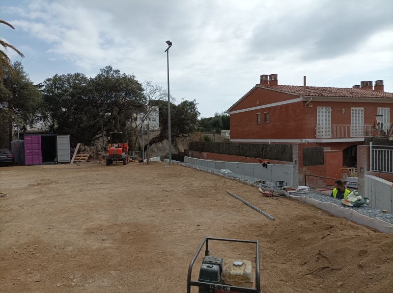 A punt d'enllestir parcialment les obres a l'aparcament del passeig del Bellresguard