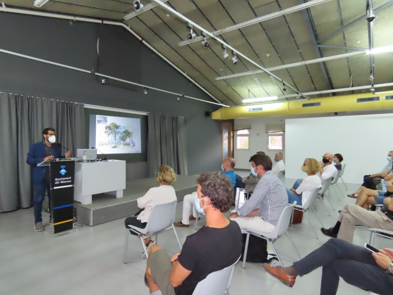 Albert Alfaro, regidor de Mobilitat de l'Ajuntament del Masnou, en la presentació de l'avantprojecte.