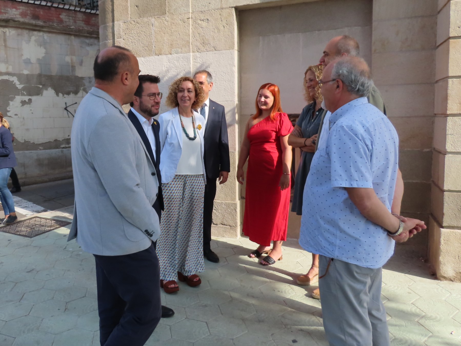 Visita del president Pere Aragonès i la consellera Ester Capella per presentar la inversió per transformar l'N-II