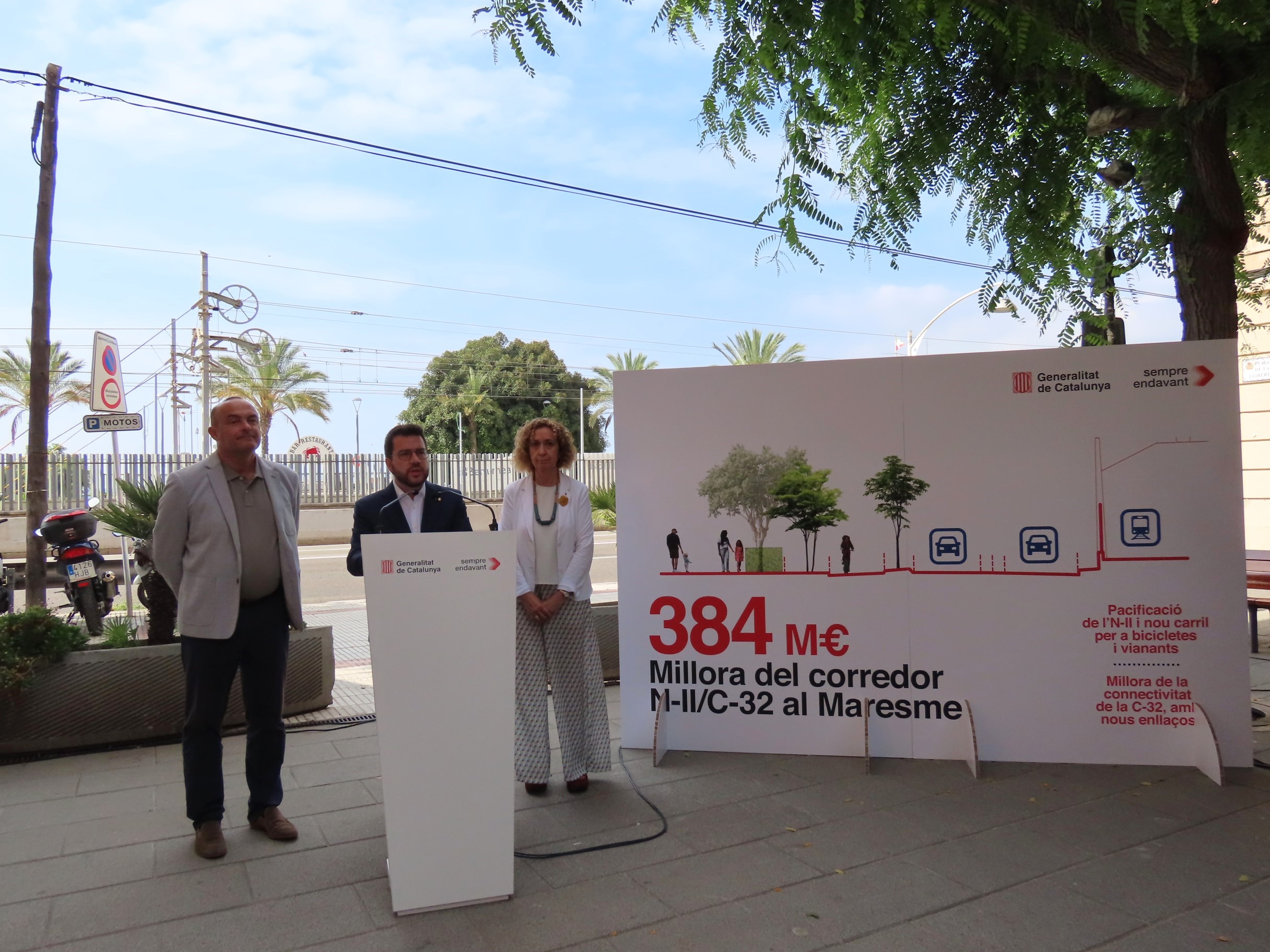 El president de la Generalitat presenta al Masnou la inversió que ha de transformar l??N-II
