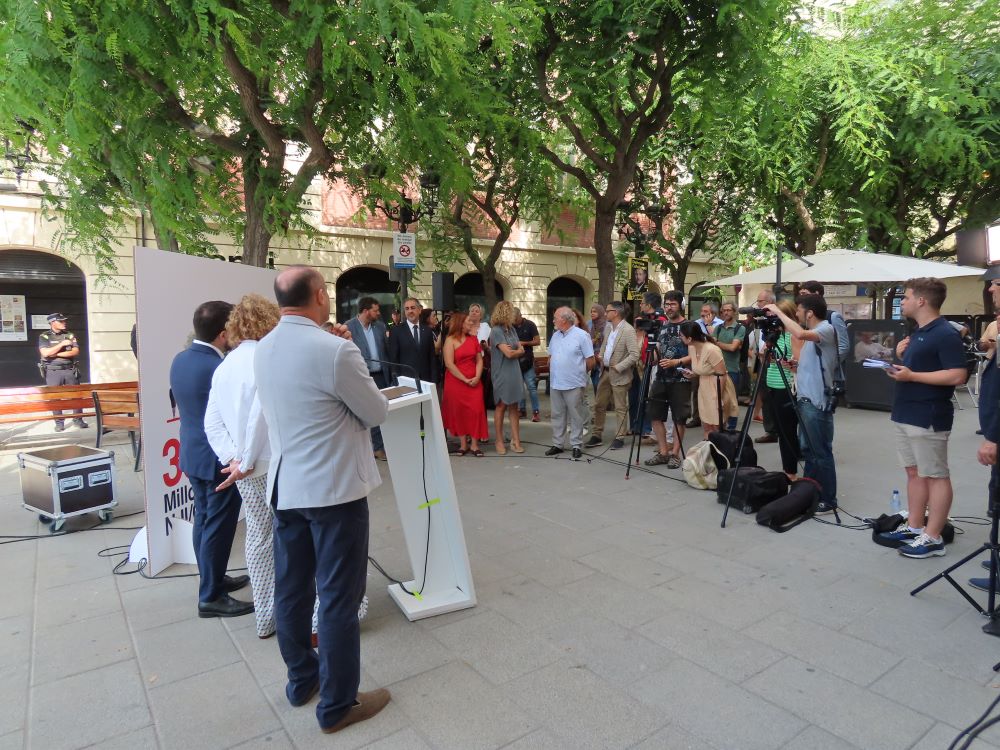 Visita del president Pere Aragonès i la consellera Ester Capella per presentar la inversió per transformar l'N-II