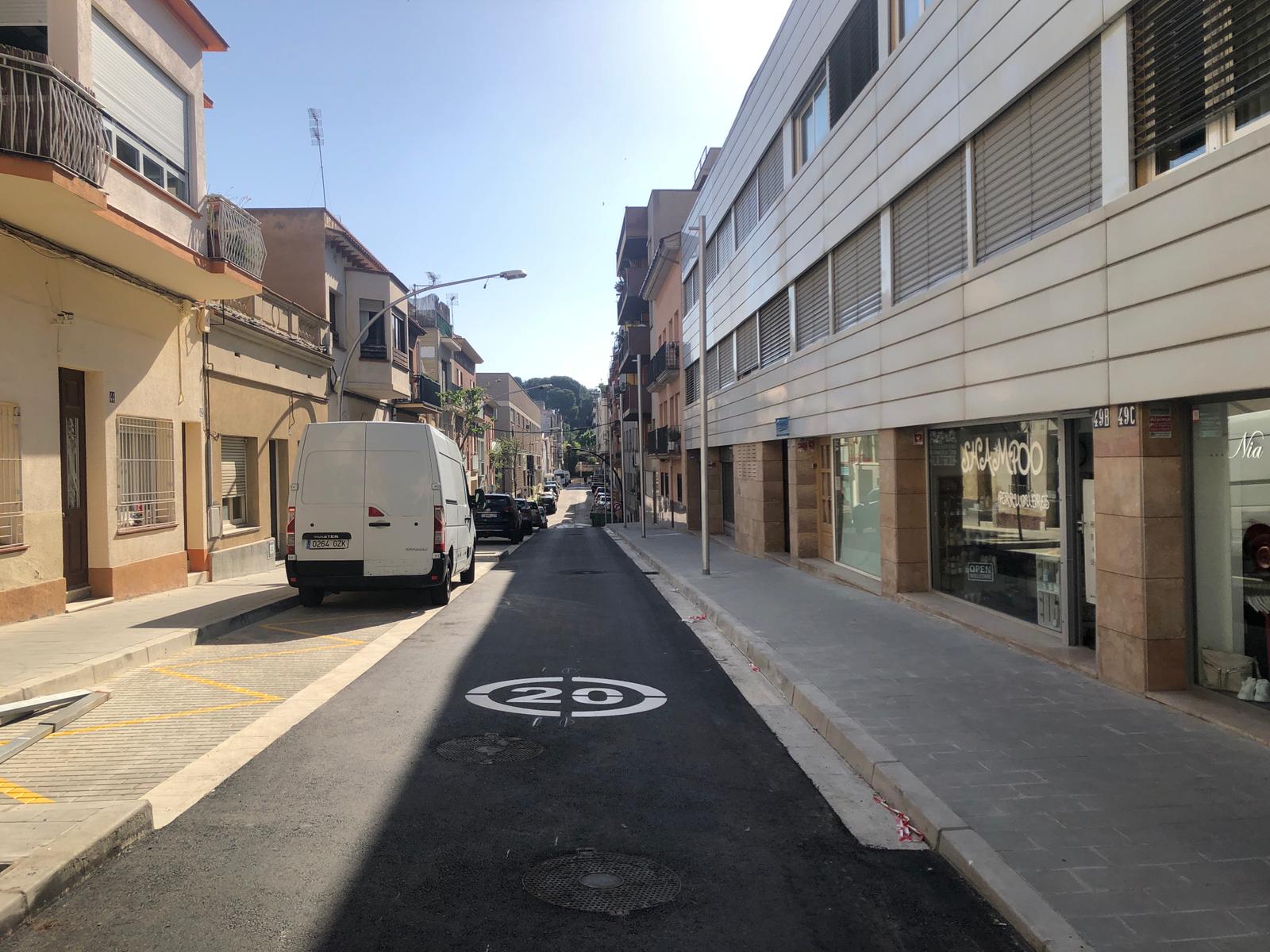 Tram del carrer de Navarra que s'ha reurbanitzat.