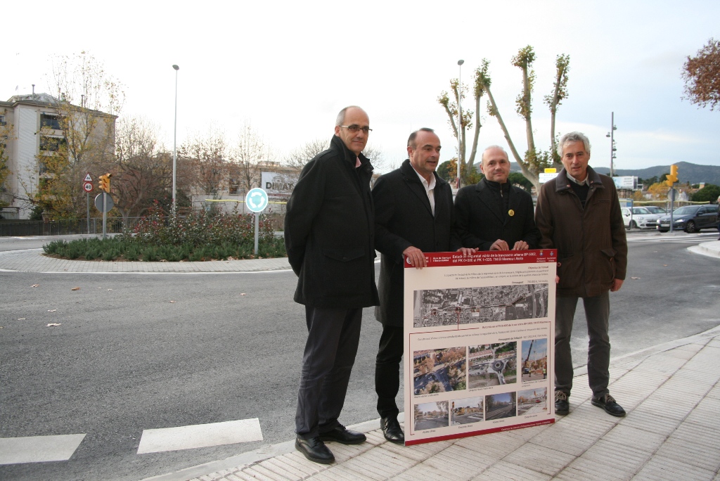 Nova rotonda a la carretera d'Alella (El Masnou).