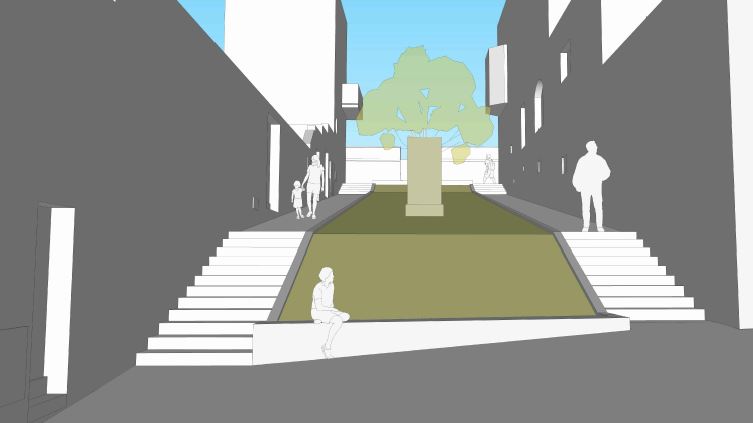 Il·lustració del projecte d'urbanització del carrer de Maria Ferrer Mosset.