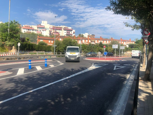 Acabades les obres per millorar la seguretat viària a la carretera d'Alella