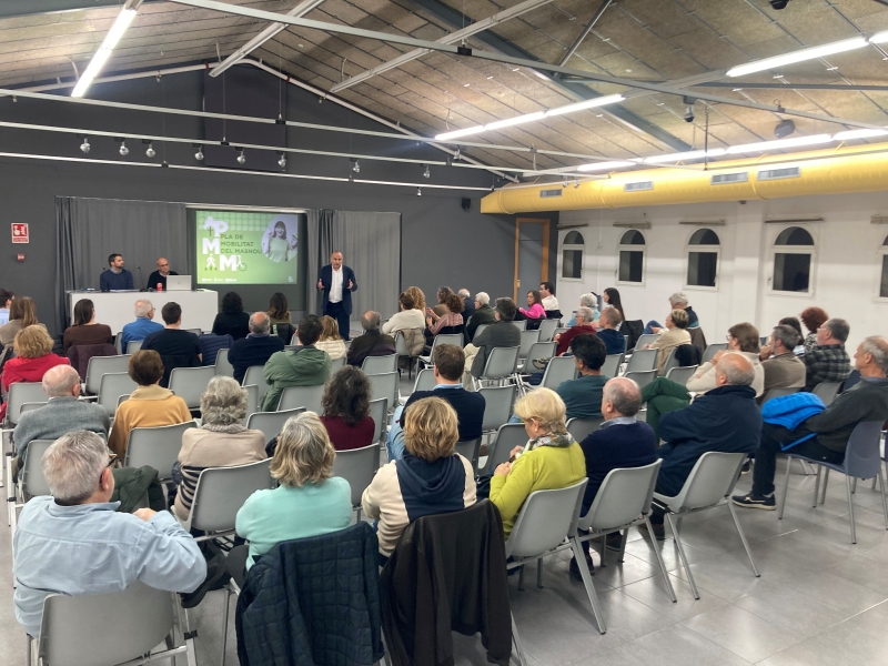 Foto de l'audi&egrave;ncia p&uacute;blica per presentar la diagnosi del nou Pla de Mobilitat.