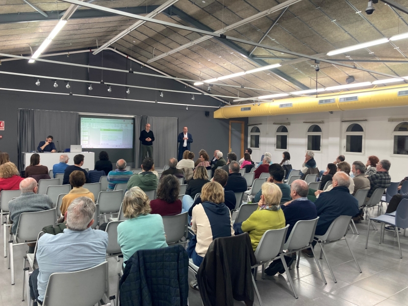 Foto de l'audi&egrave;ncia p&uacute;blica per presentar la diagnosi del nou Pla de Mobilitat.